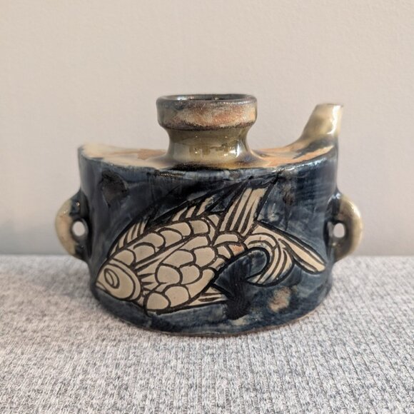 Sumiko Miyagi Other - Okinawa Tsuboya Ware/Yaki Dachibin/Ceramic Hip Flask, signed by Sumiko Miyagi